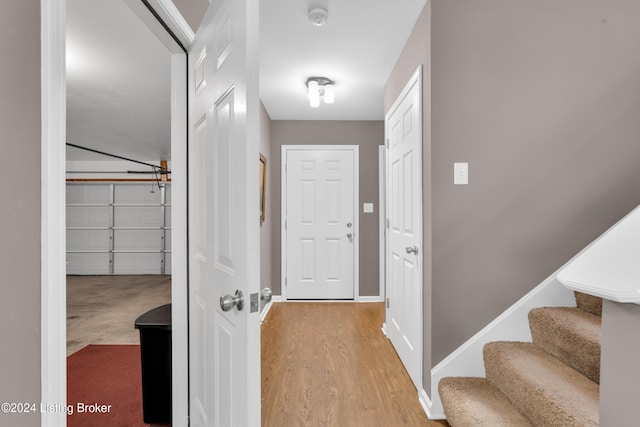 interior space featuring light wood-type flooring