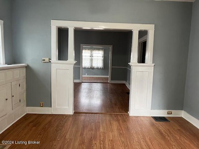 interior space featuring hardwood / wood-style flooring