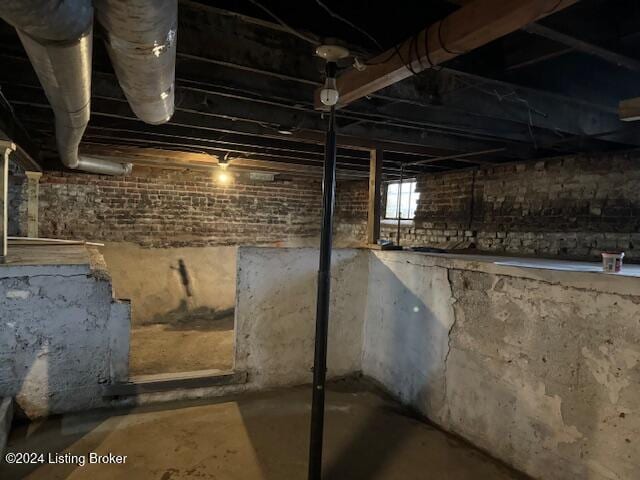 view of basement