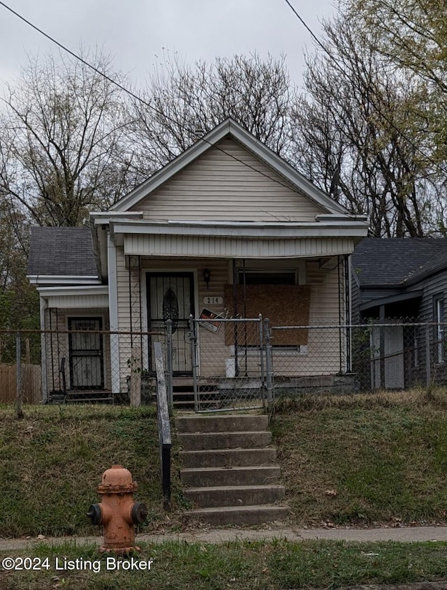 bungalow with a porch