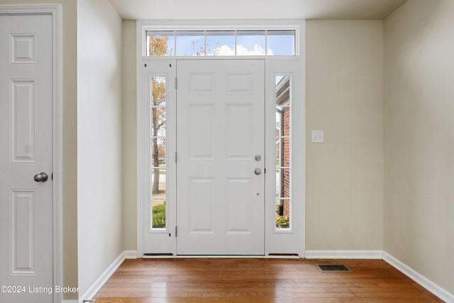 entryway featuring hardwood / wood-style floors