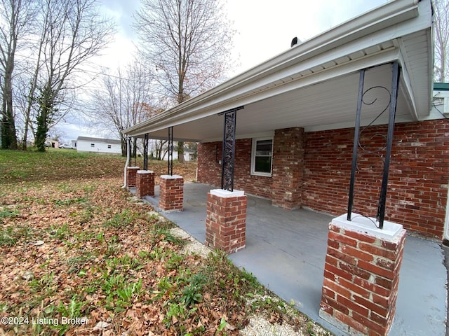 view of patio with covered porch