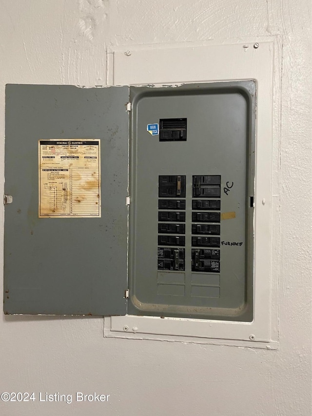 utility room with electric panel