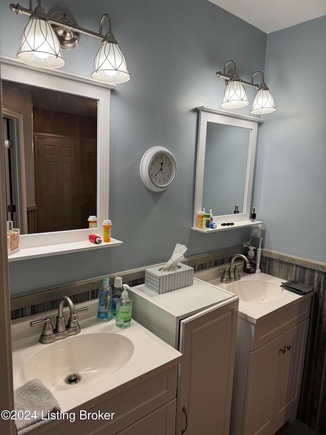 bathroom with vanity