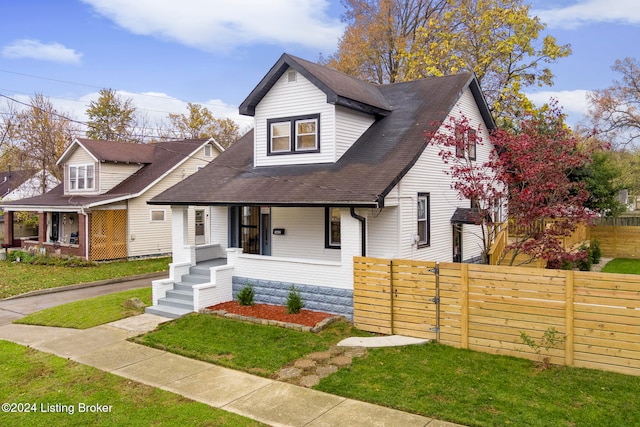 view of front of property with covered porch