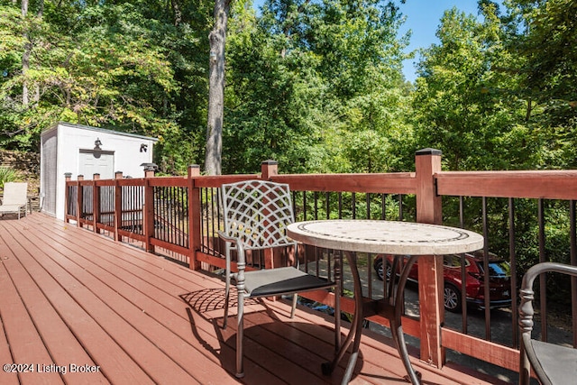 view of wooden deck