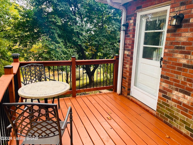 view of wooden terrace