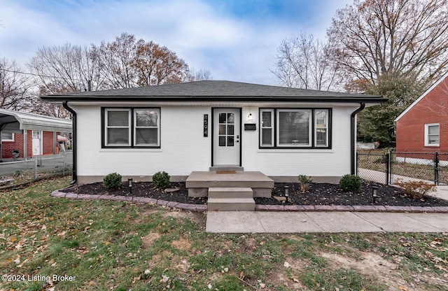 view of bungalow-style home