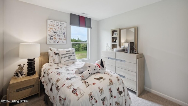 view of carpeted bedroom