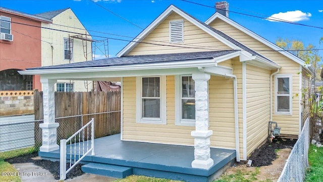 exterior space featuring covered porch