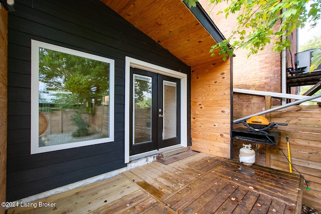 deck with french doors