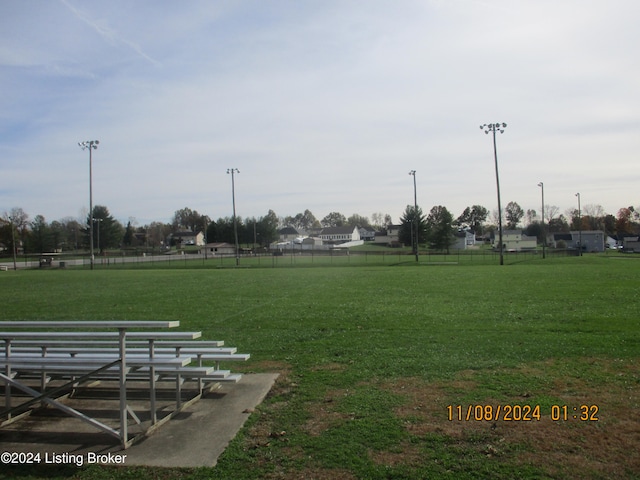 view of community with a lawn