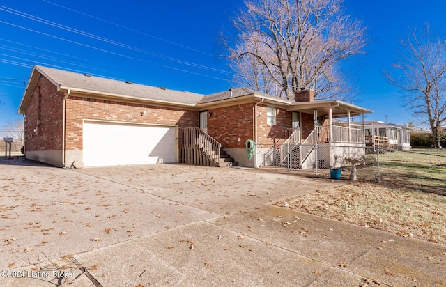 view of front of home featuring a garage