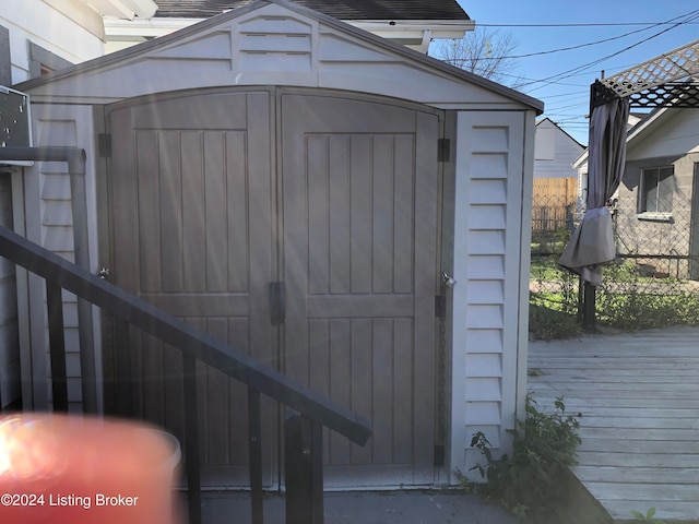 view of outbuilding