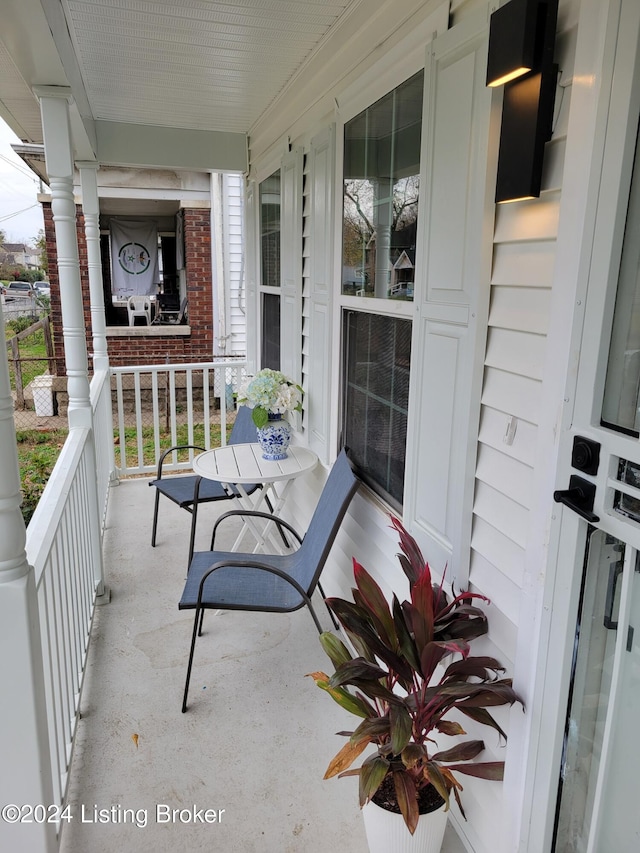 balcony with covered porch