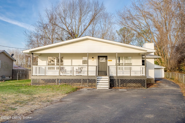 view of front of home with covered porch