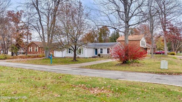 ranch-style house with a front yard