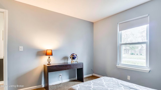 bedroom with carpet