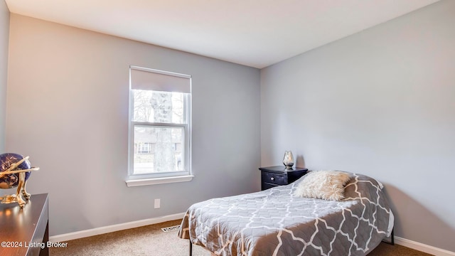 bedroom with carpet floors