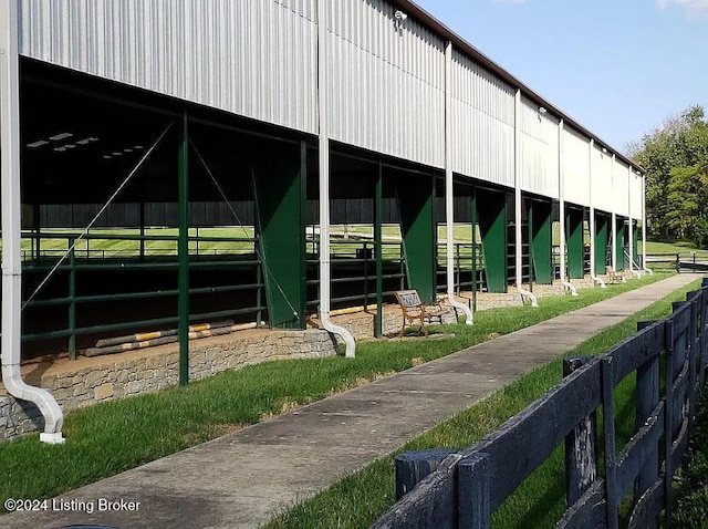 view of horse barn