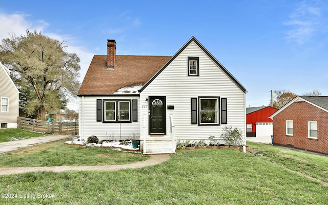 view of front of property with a front yard