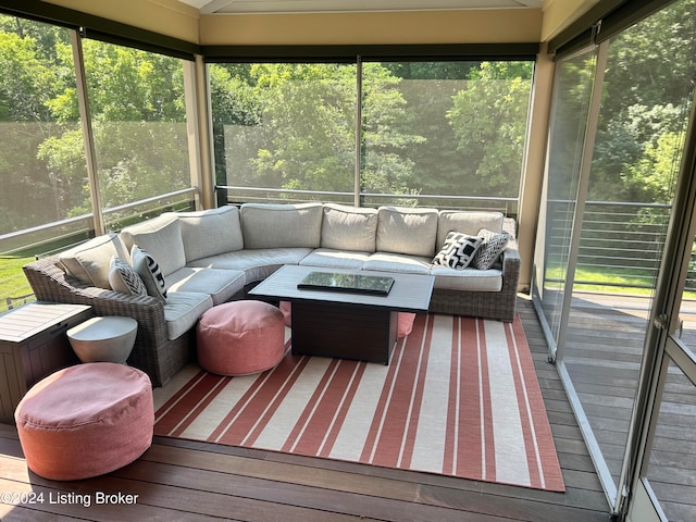 sunroom / solarium with a wealth of natural light