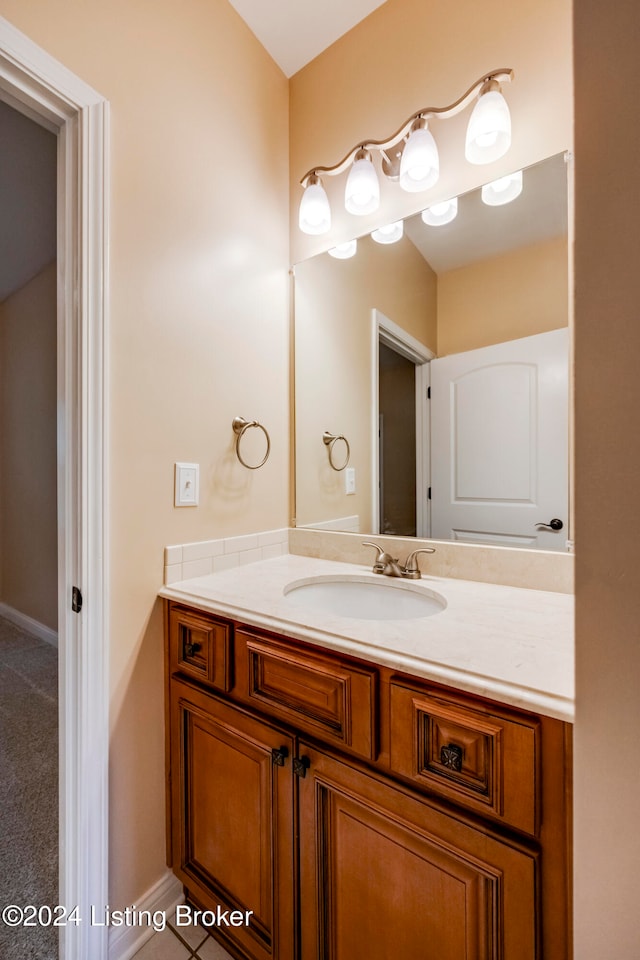 bathroom with vanity