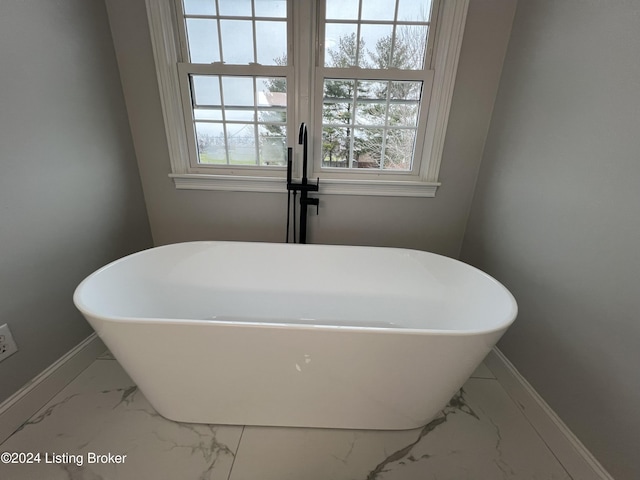 bathroom with a bathing tub