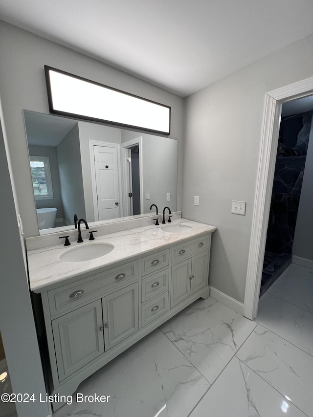 bathroom with vanity