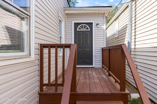 view of doorway to property