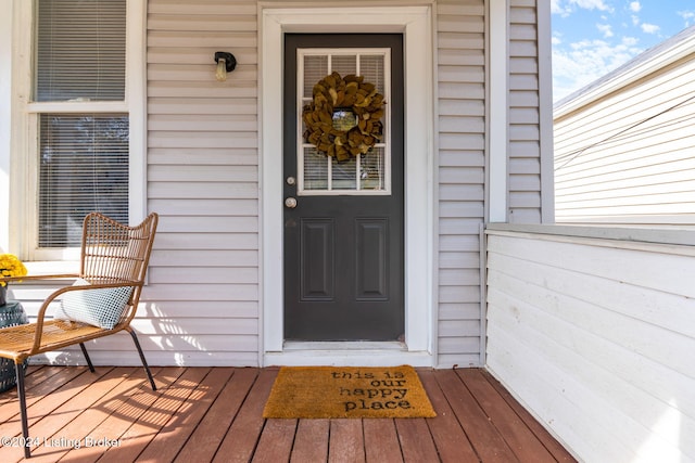 view of doorway to property