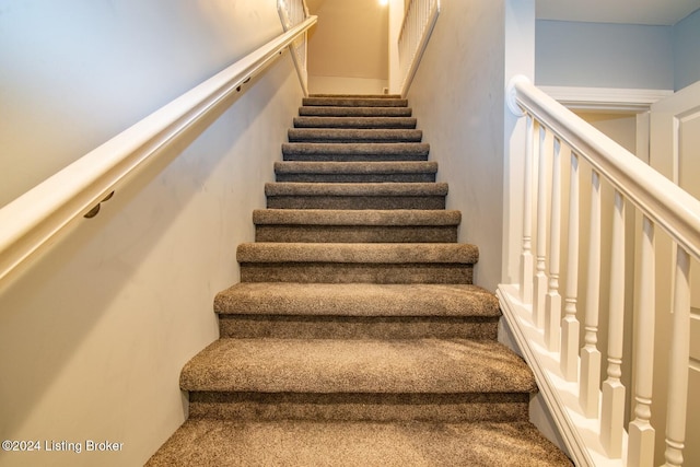 stairway with carpet