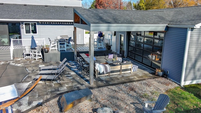 view of patio with an outdoor hangout area