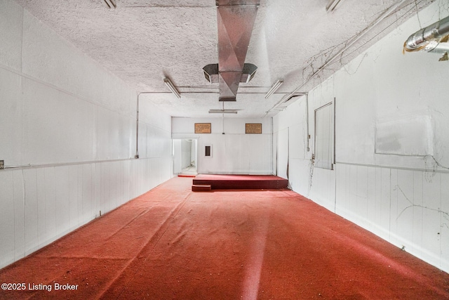 garage with wainscoting