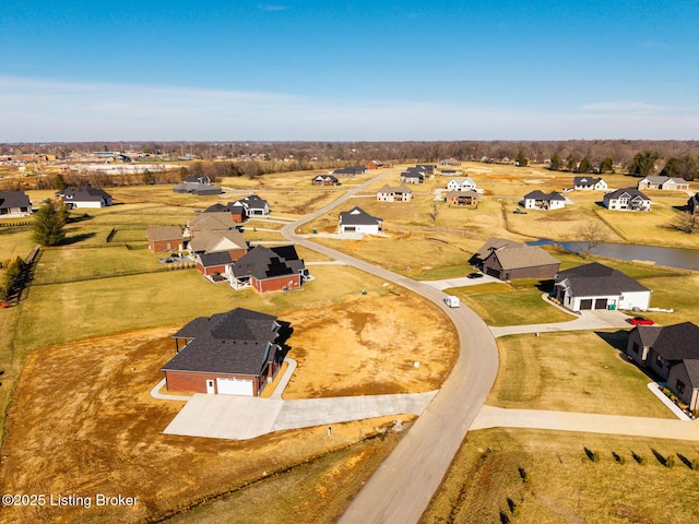 aerial view featuring a residential view