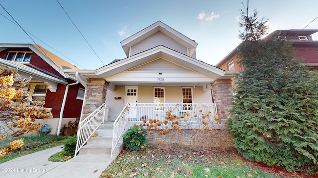 view of front of house featuring covered porch