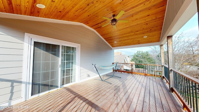 deck with ceiling fan