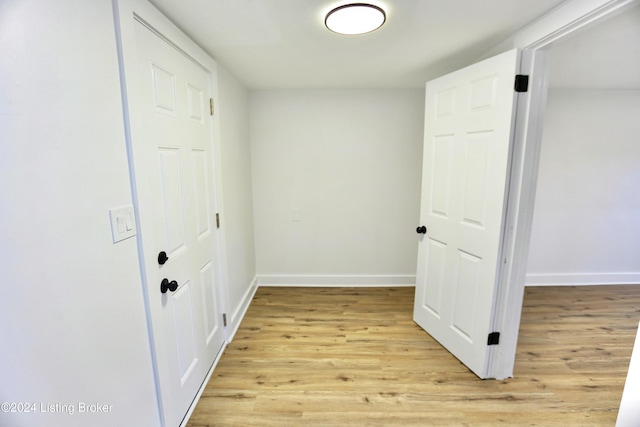 hall featuring light hardwood / wood-style flooring