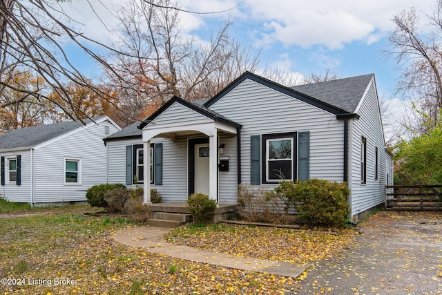 view of bungalow-style home