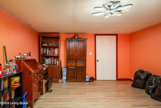 interior space featuring light wood-type flooring