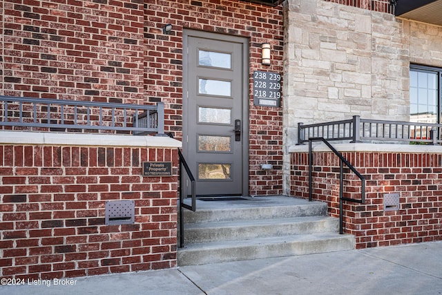 view of doorway to property