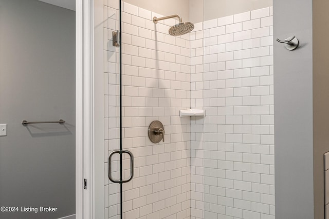 bathroom featuring walk in shower