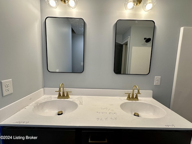 bathroom with vanity