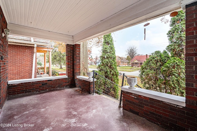 view of patio / terrace with a porch