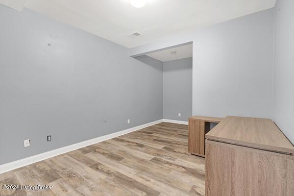 interior space featuring light hardwood / wood-style flooring