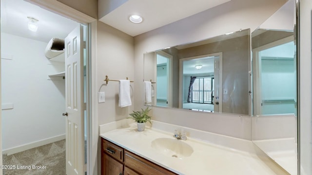 bathroom with vanity