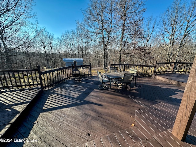 view of wooden terrace