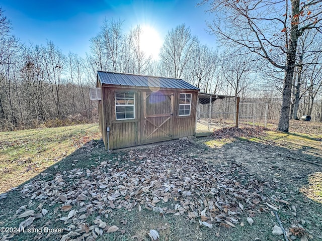 view of outdoor structure