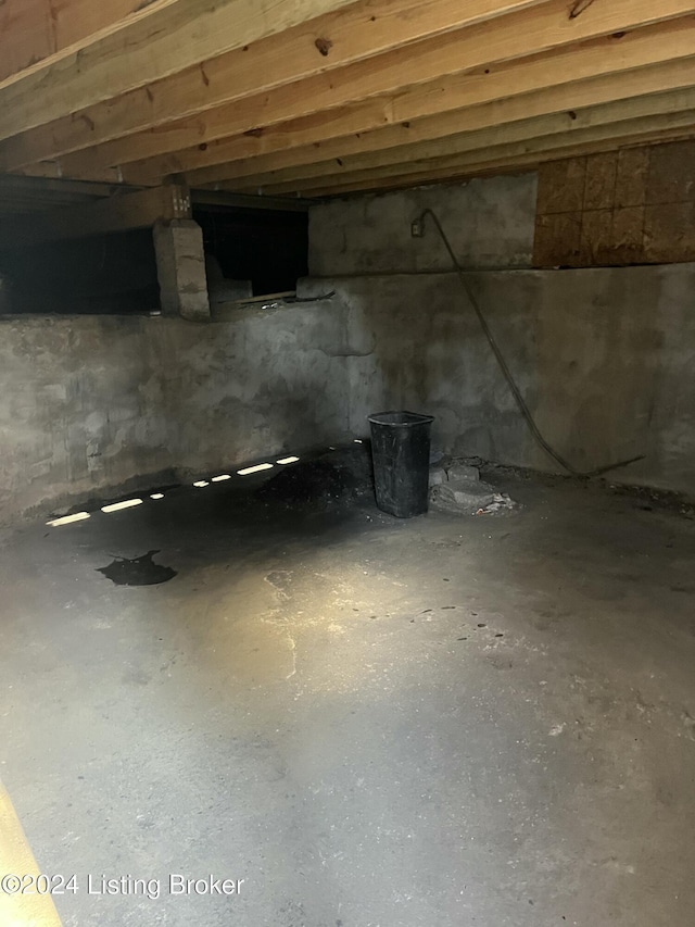 view of basement