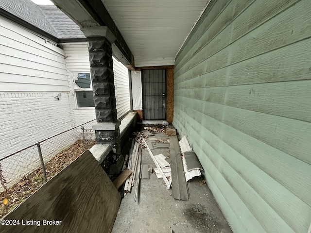 view of doorway to property